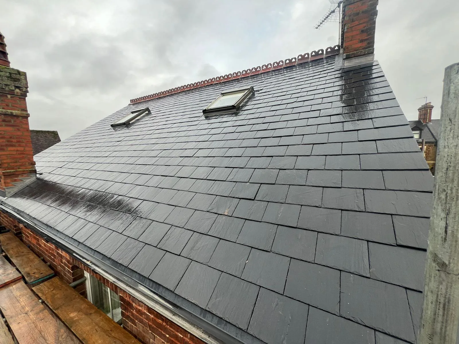 Slate roofing